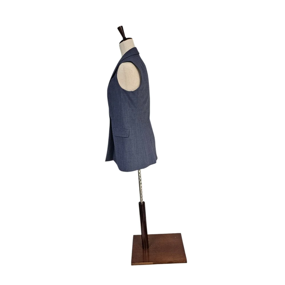 Banana Republic Lightweight Wool Sleeveless‎ Blazer Vest Light Blue 2 NWT